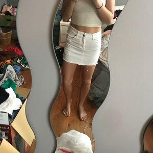 White denim skirt